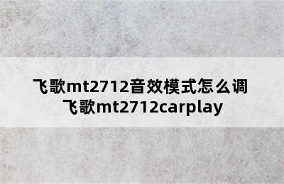 飞歌mt2712音效模式怎么调 飞歌mt2712carplay